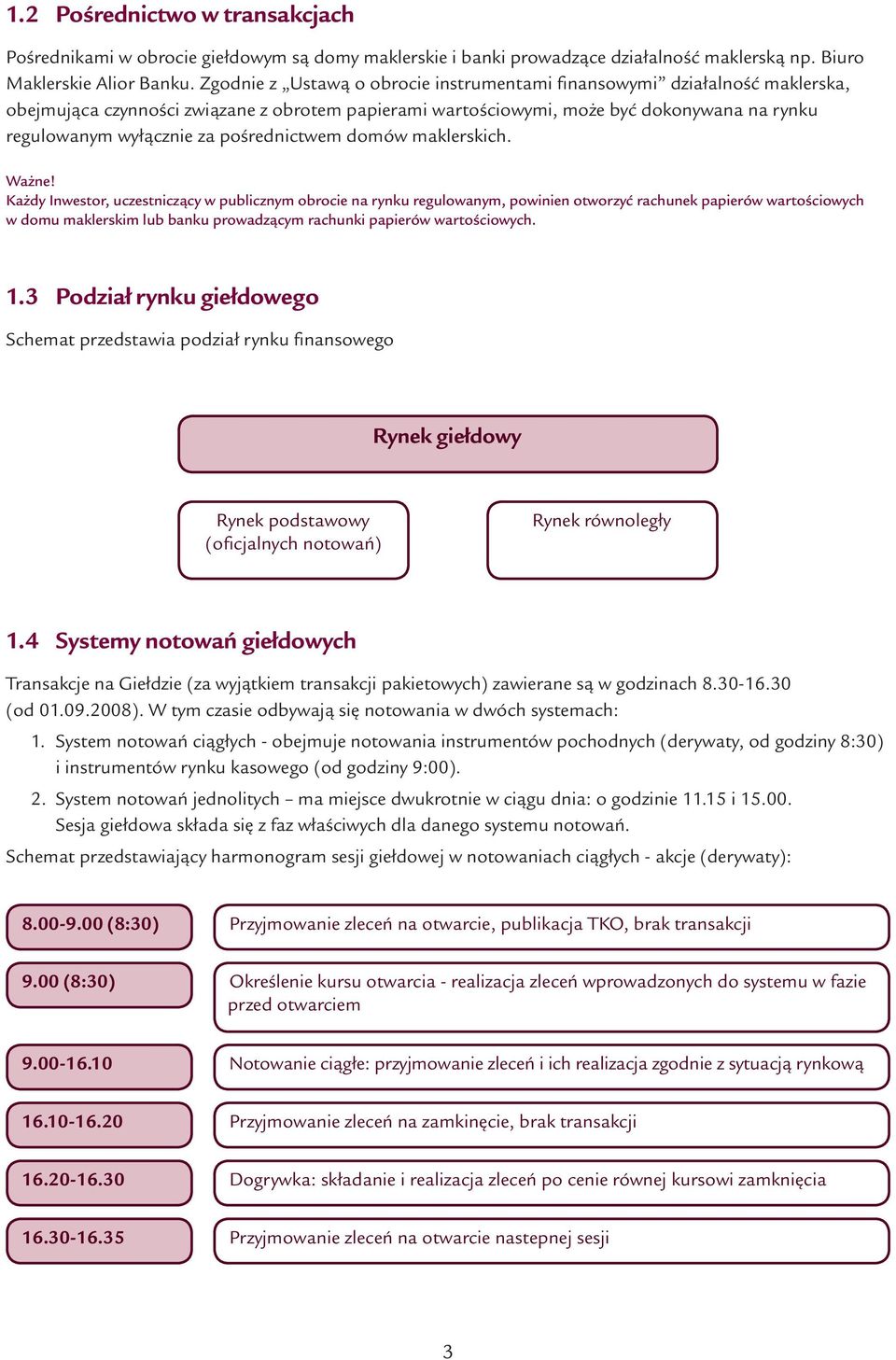 pośrednictwem domów maklerskich. Ważne!