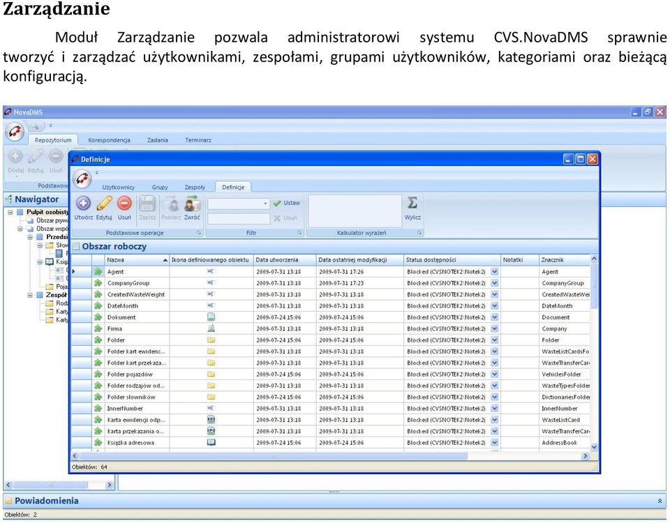 NovaDMS sprawnie tworzyd i zarządzad