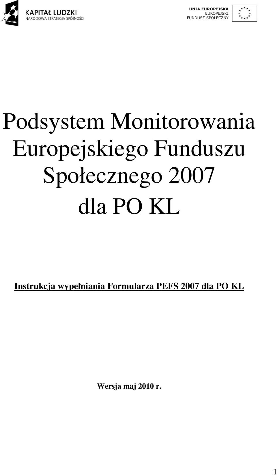 2007 dla PO KL Instrukcja