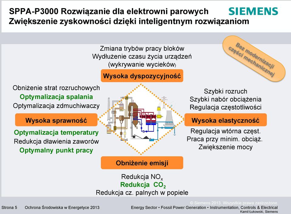 Wysoka sprawność Optymalizacja temperatury Redukcja dławienia zaworów Optymalny punkt pracy Wysoka elastyczność Regulacja wtórna częst. Praca przy minim. obciąż.