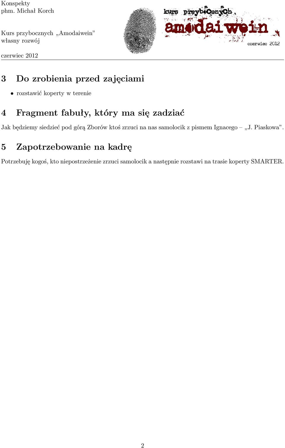samolocik z pismem Ignacego J. Piaskowa.