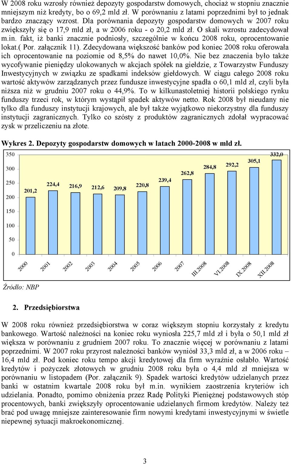 fakt, iż banki znacznie podniosły, szczególnie w końcu 2008 roku, oprocentowanie lokat.( Por. załącznik 11).