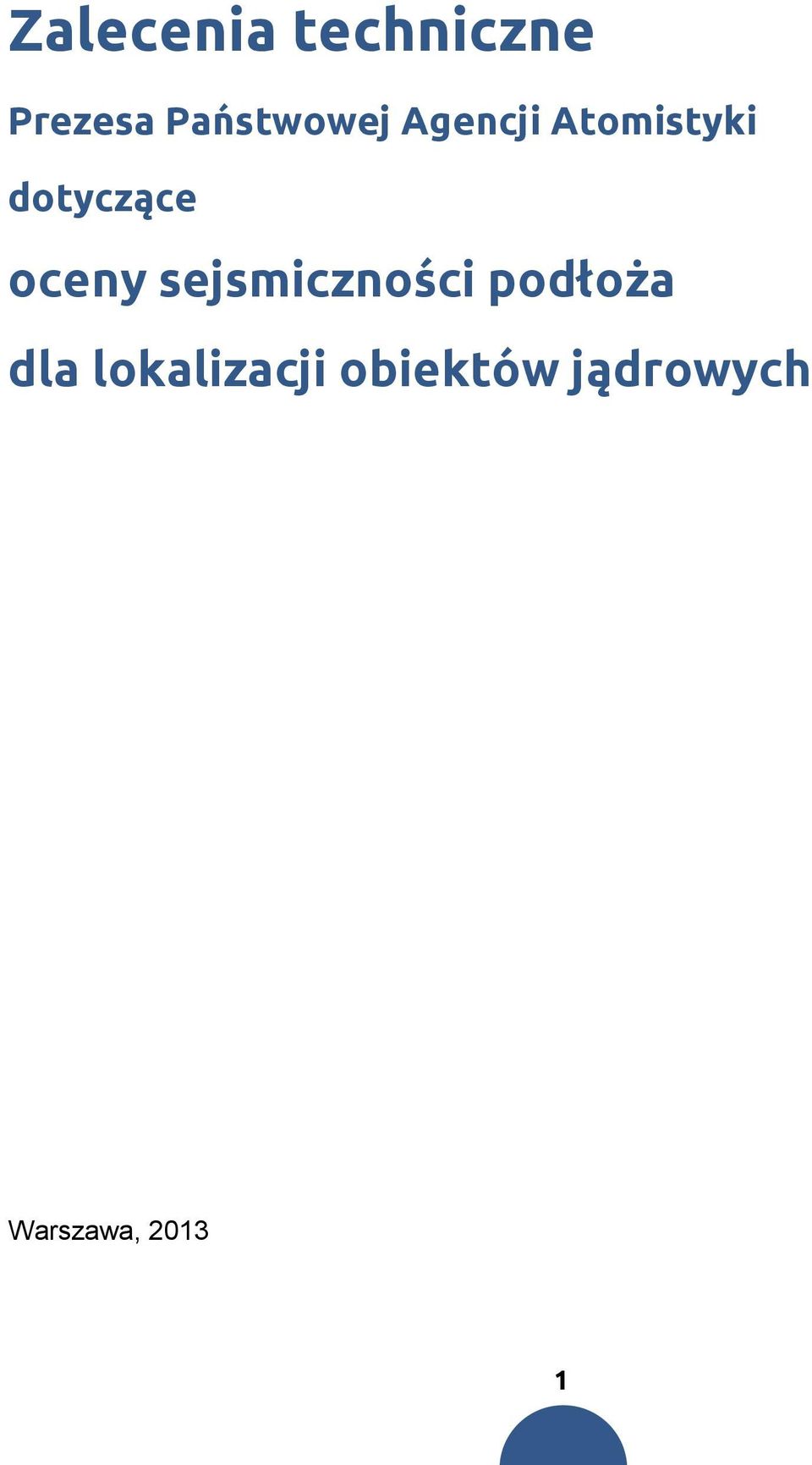 dotyczące oceny sejsmiczności