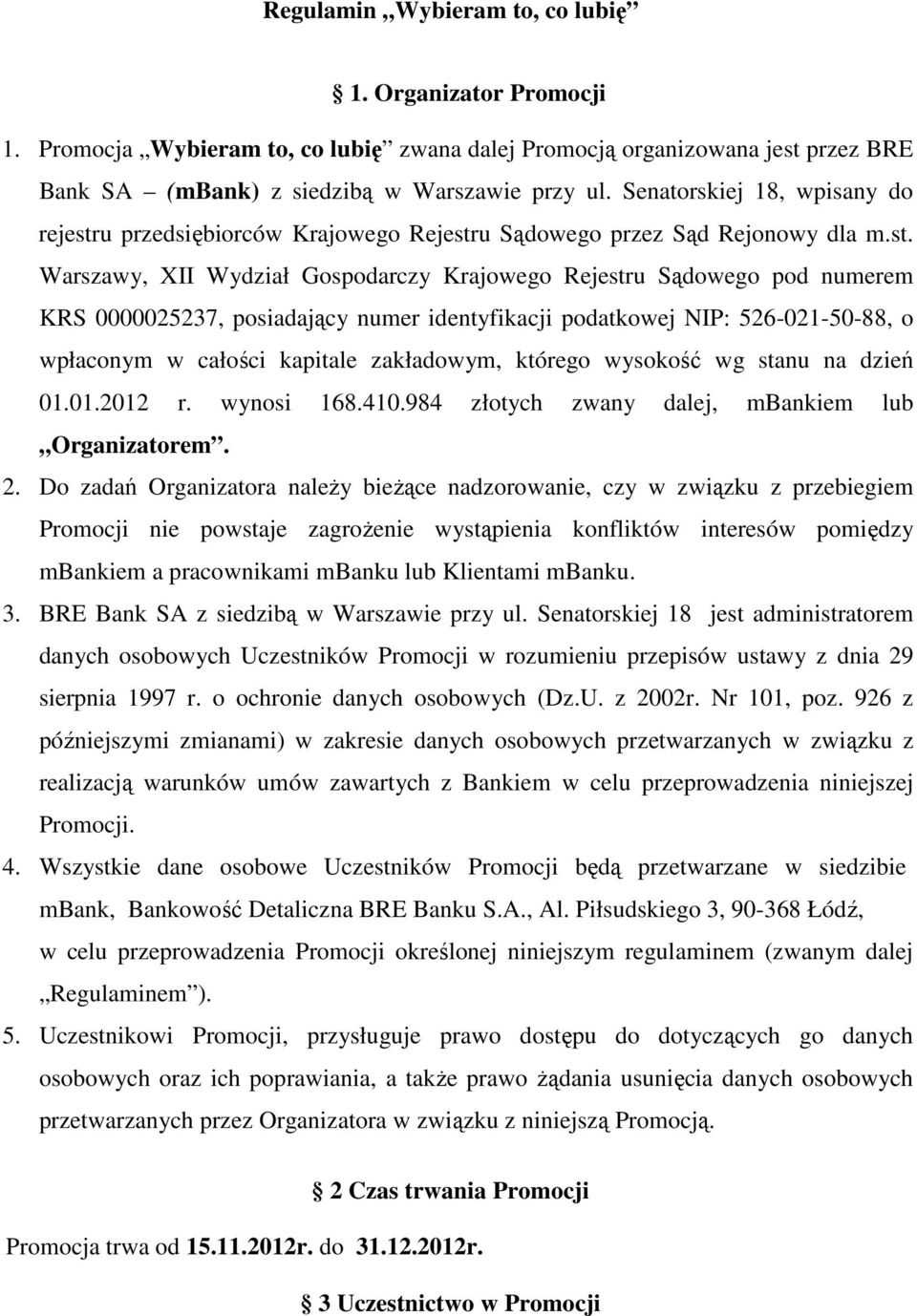 u przedsiębiorców Krajowego Rejestr