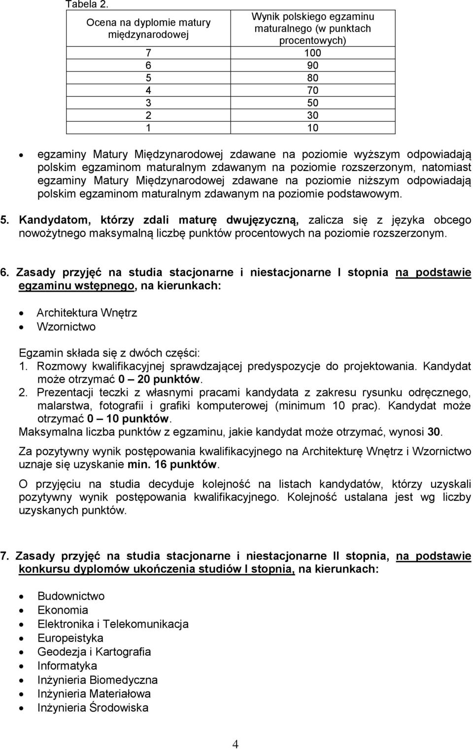 odpowiadają polskim egzaminom maturalnym zdawanym na poziomie rozszerzonym, natomiast egzaminy Matury Międzynarodowej zdawane na poziomie niższym odpowiadają polskim egzaminom maturalnym zdawanym na