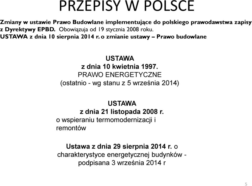 o zmianie ustawy Prawo budowlane USTAWA z dnia 10 kwietnia 1997.