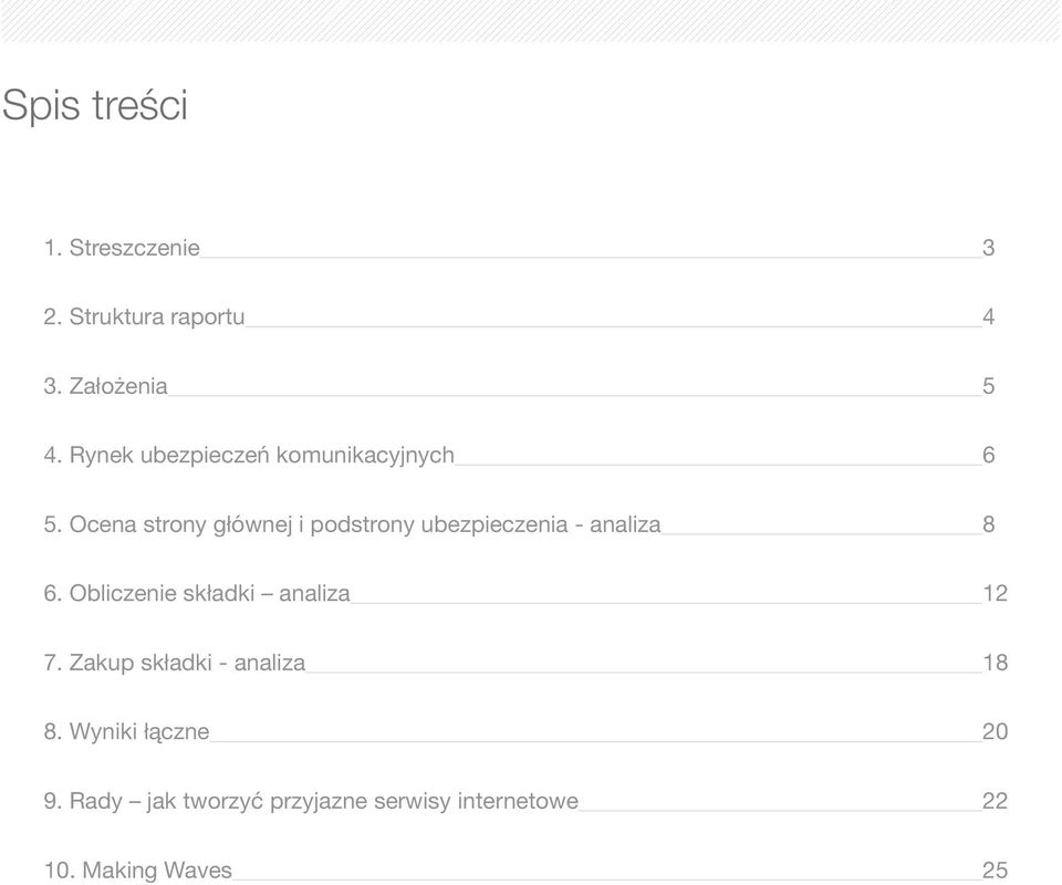 Ocena strony głównej i podstrony ubezpieczenia - analiza 8 6.