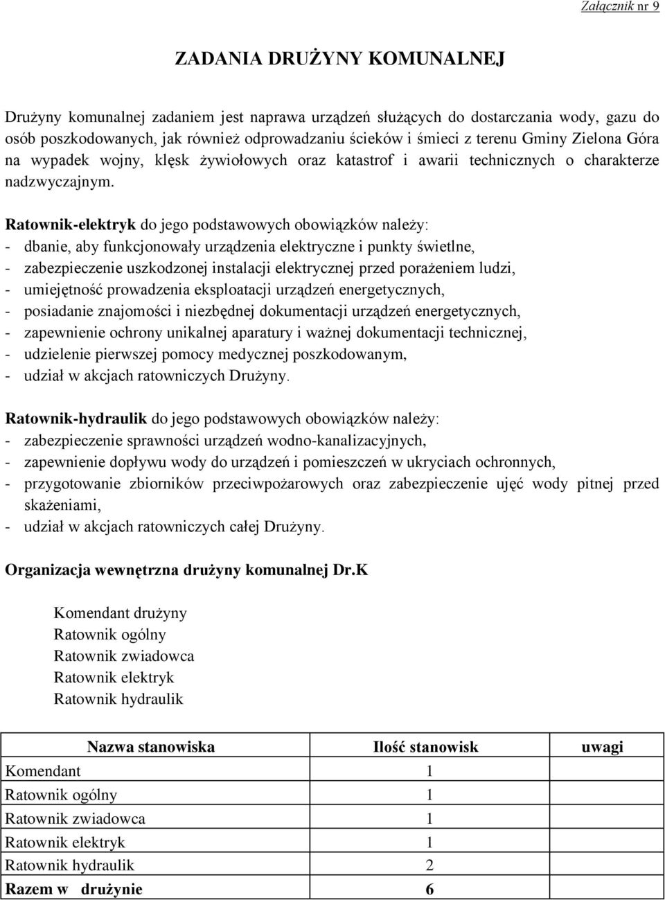 Ratownik-elektryk do jego podstawowych obowiązków należy: - dbanie, aby funkcjonowały urządzenia elektryczne i punkty świetlne, - zabezpieczenie uszkodzonej instalacji elektrycznej przed porażeniem