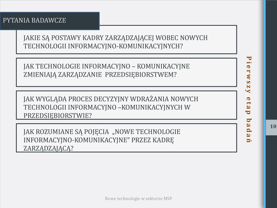 JAK WYGLĄDA PROCES DECYZYJNY WDRAŻANIA NOWYCH TECHNOLOGII INFORMACYJNO KOMUNIKACYJNYCH W PRZEDSIĘBIORSTWIE?