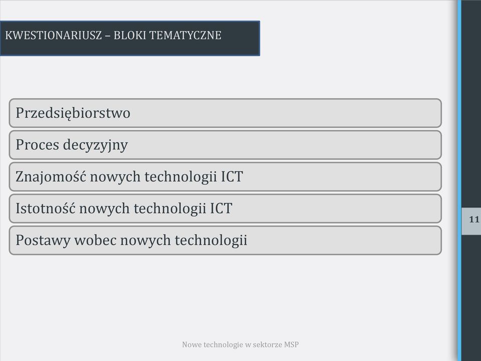 Istotność nowych technologii ICT Postawy wobec