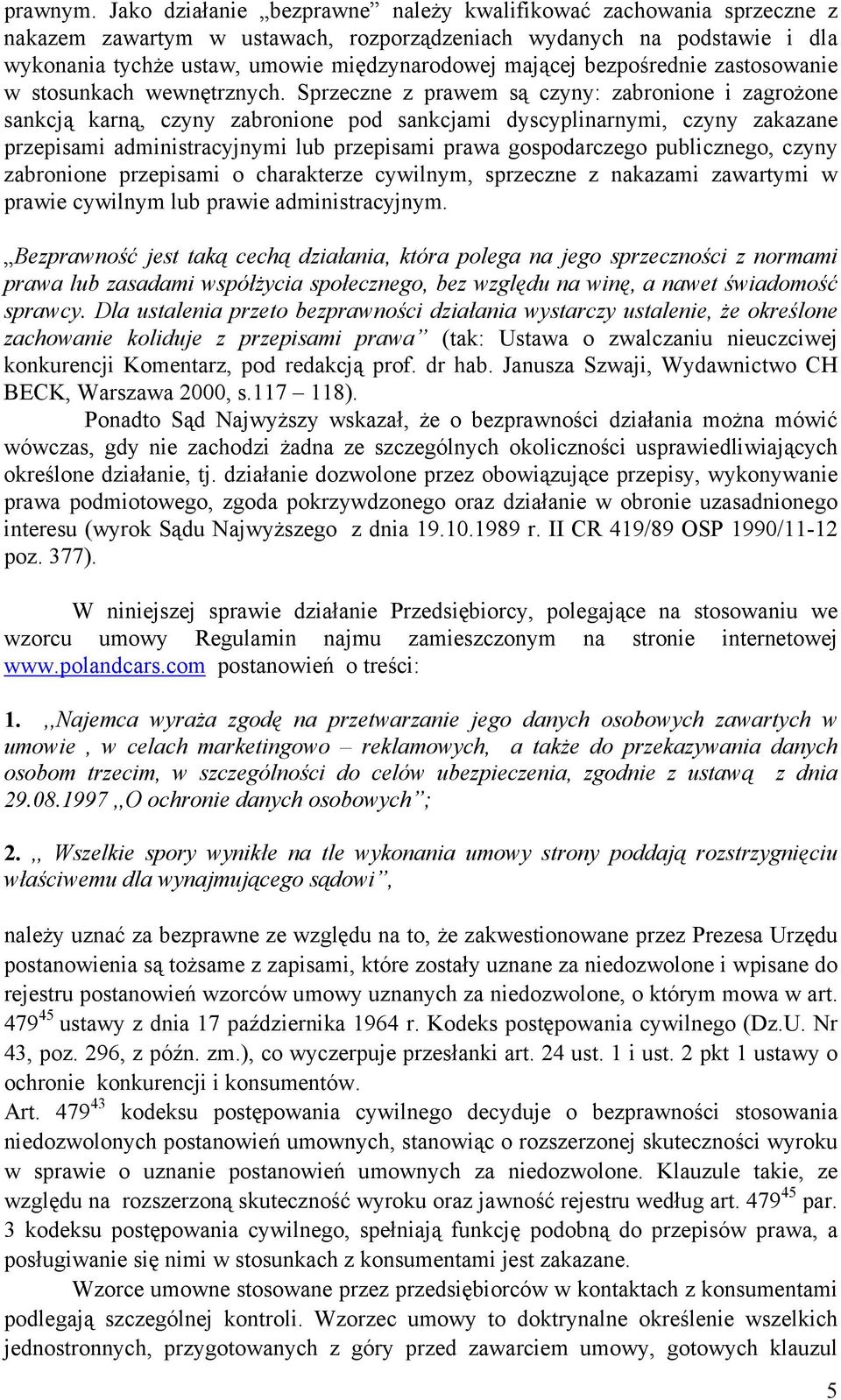 bezpośrednie zastosowanie w stosunkach wewnętrznych.