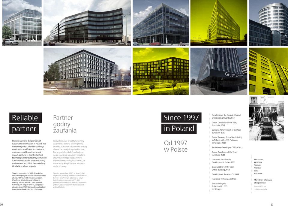 We make every effort to create buildings which are cost-efficient and have the minimum possible environmental impact.