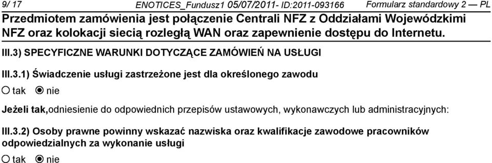 określonego zawodu Jeżeli,odsie do odpowiednich przepisów ustawowych, wykonawczych lub