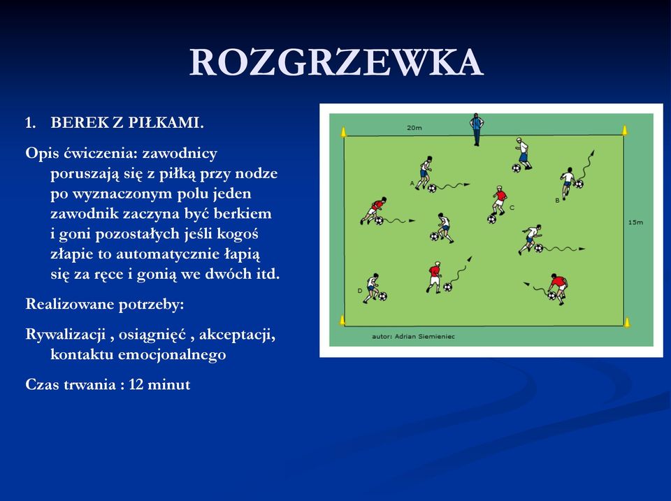 zawodnik zaczyna być berkiem i goni pozostałych jeśli kogoś złapie to automatycznie