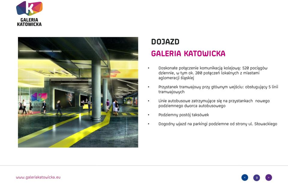 obsługujący 5 linii tramwajowych Linie autobusowe zatrzymujące się na przystankach nowego podziemnego