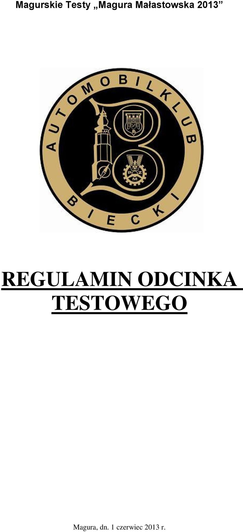 REGULAMIN ODCINKA