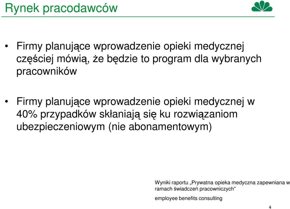 przypadków skłaniają się ku rozwiązaniom ubezpieczeniowym (nie abonamentowym) Wyniki raportu