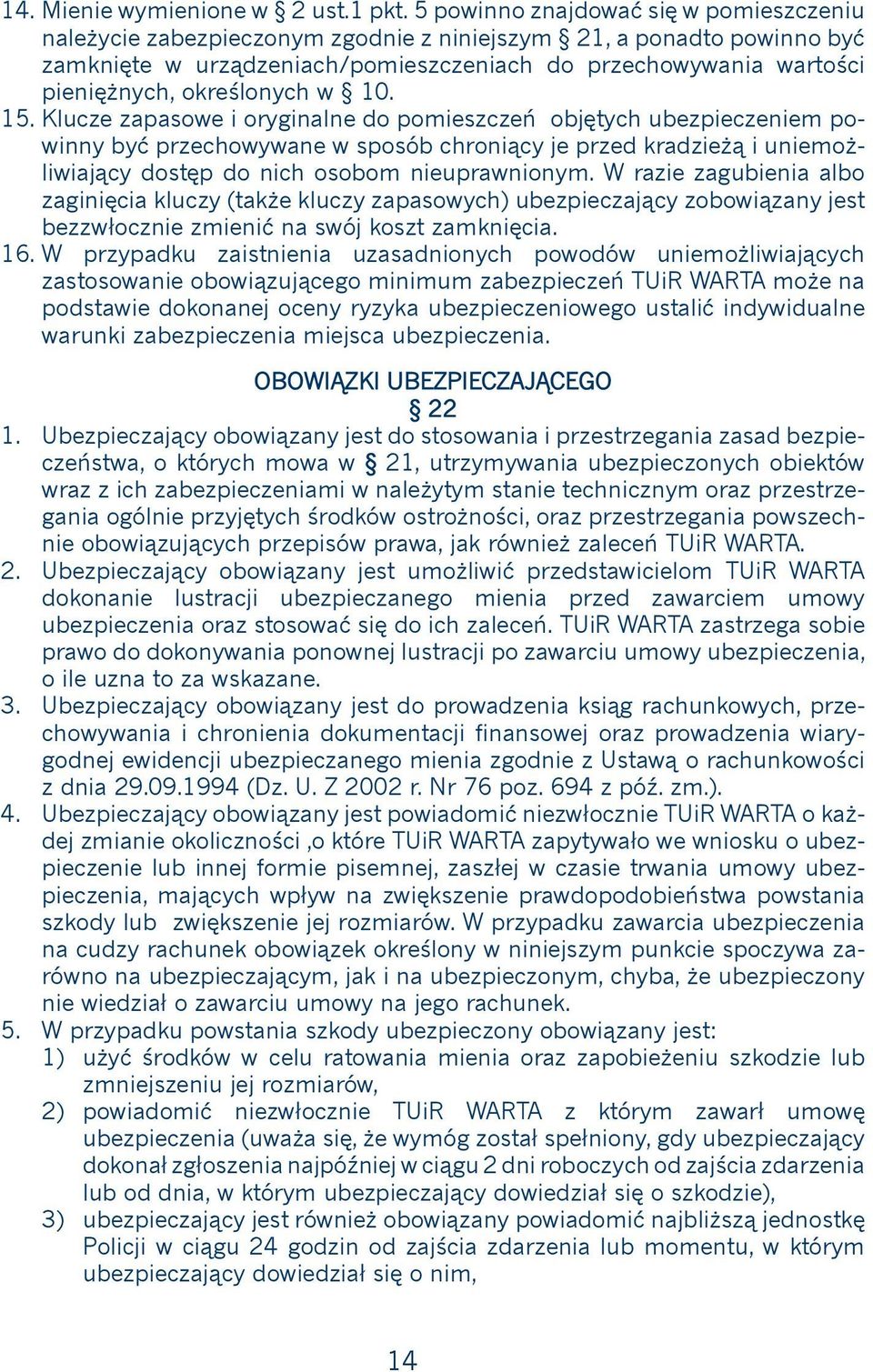 określonych w 10. 15.