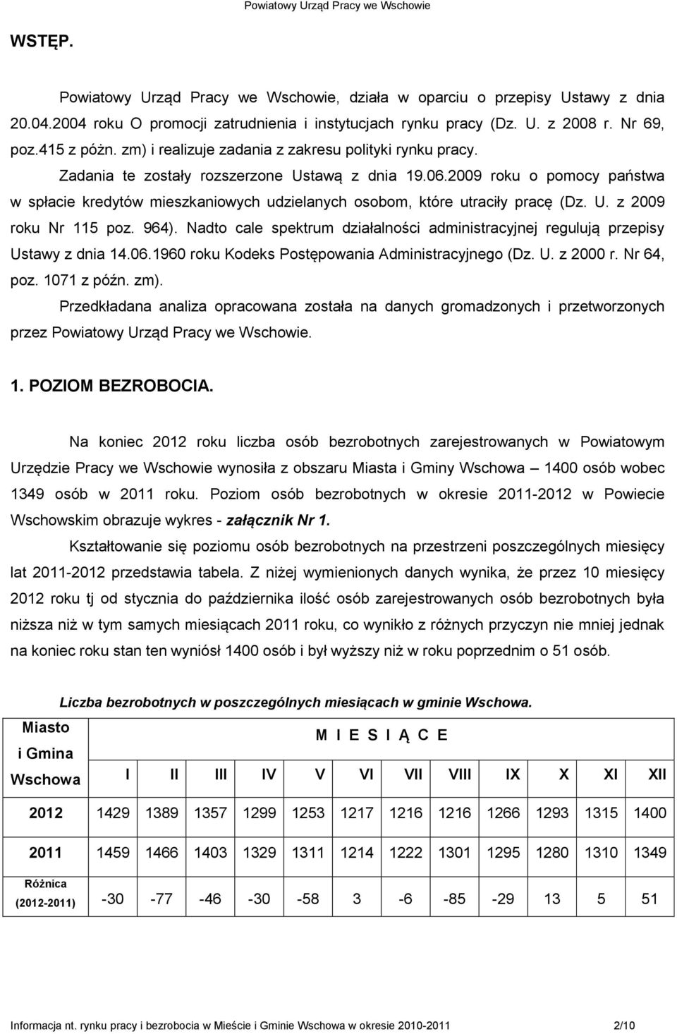 2009 roku o pomocy państwa w spłacie kredytów mieszkaniowych udzielanych osobom, które utraciły pracę (Dz. U. z 2009 roku Nr 115 poz. 964).