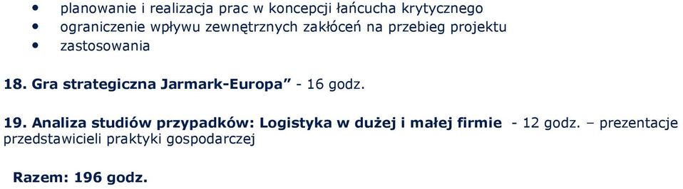 Gra strategiczna Jarmark-Europa - 16 godz. 19.