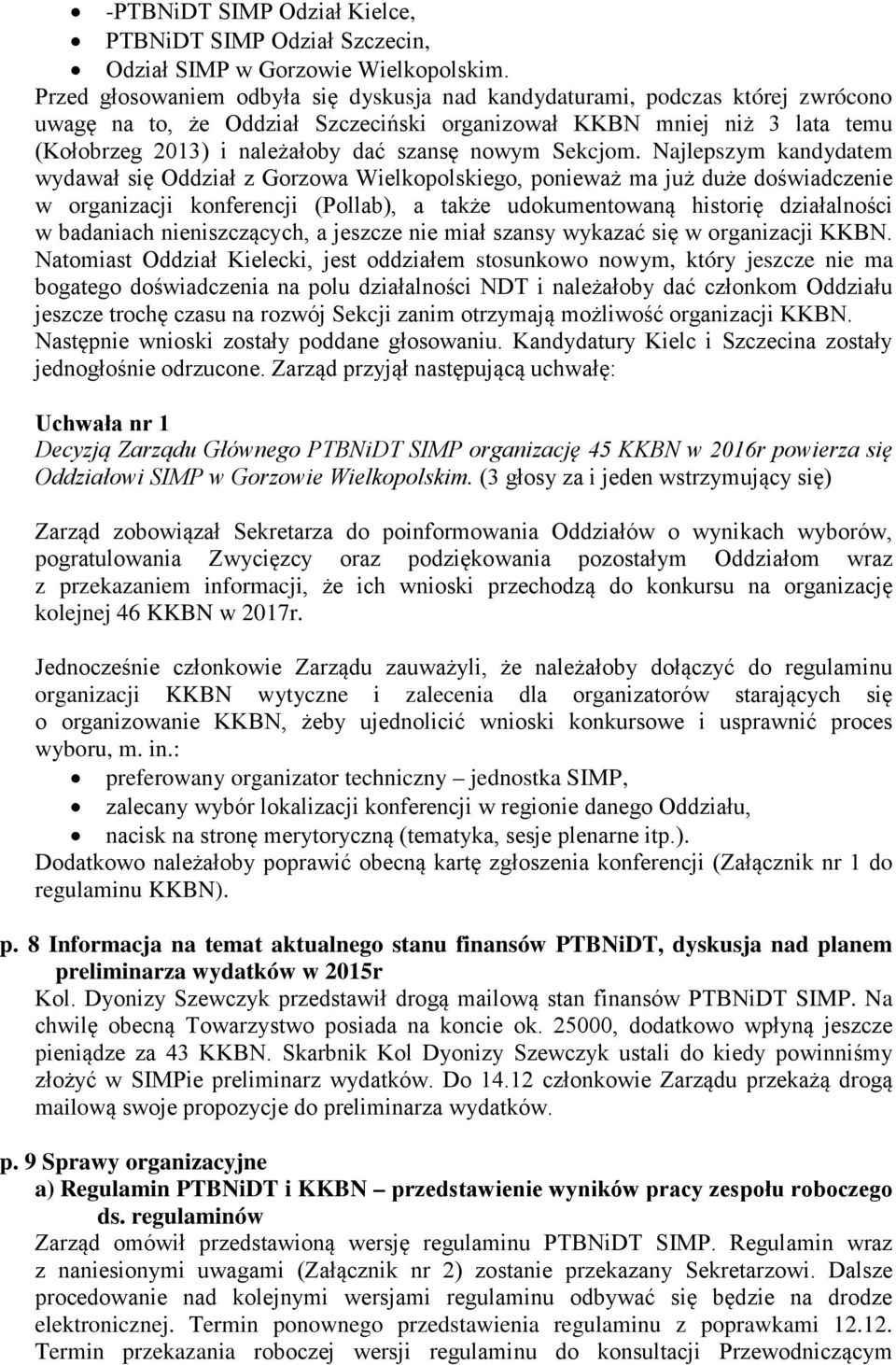 nowym Sekcjom.