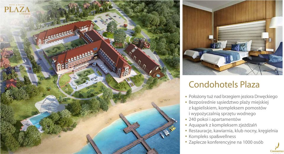 sprzętu wodnego 240 pokoi i apartamentów Aquapark z kompleksem zjeżdżalń