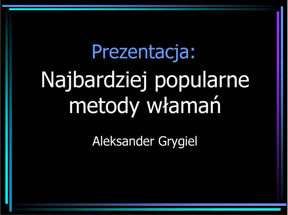 popularne metody