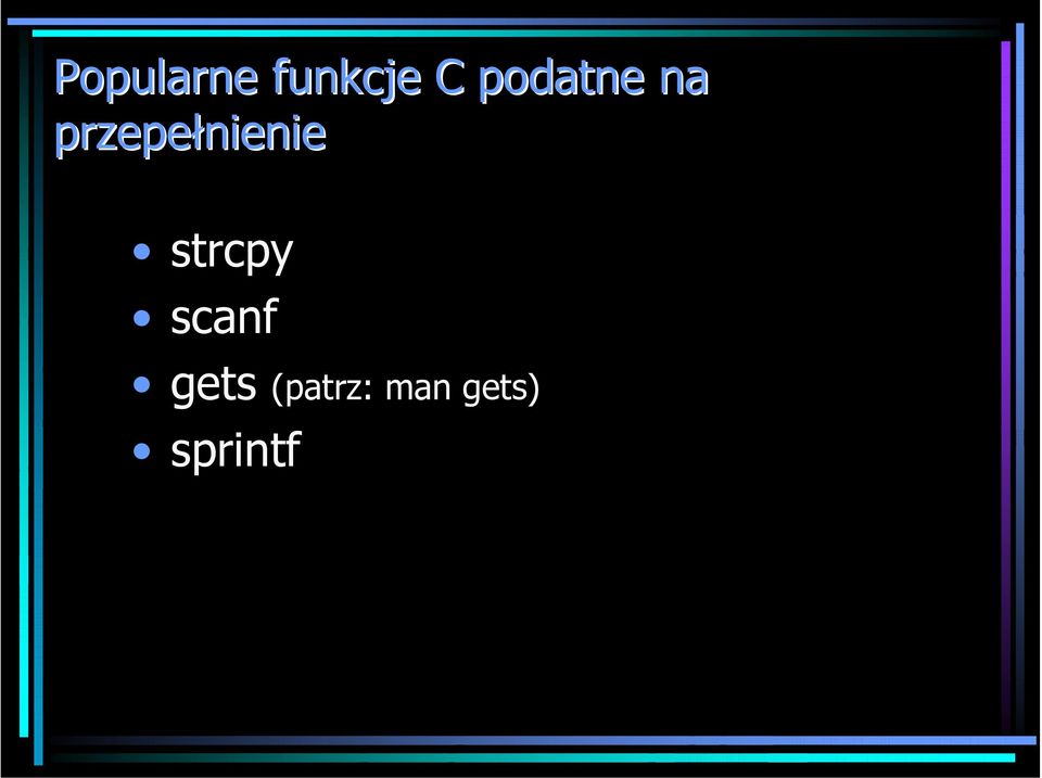 przepełnienie strcpy