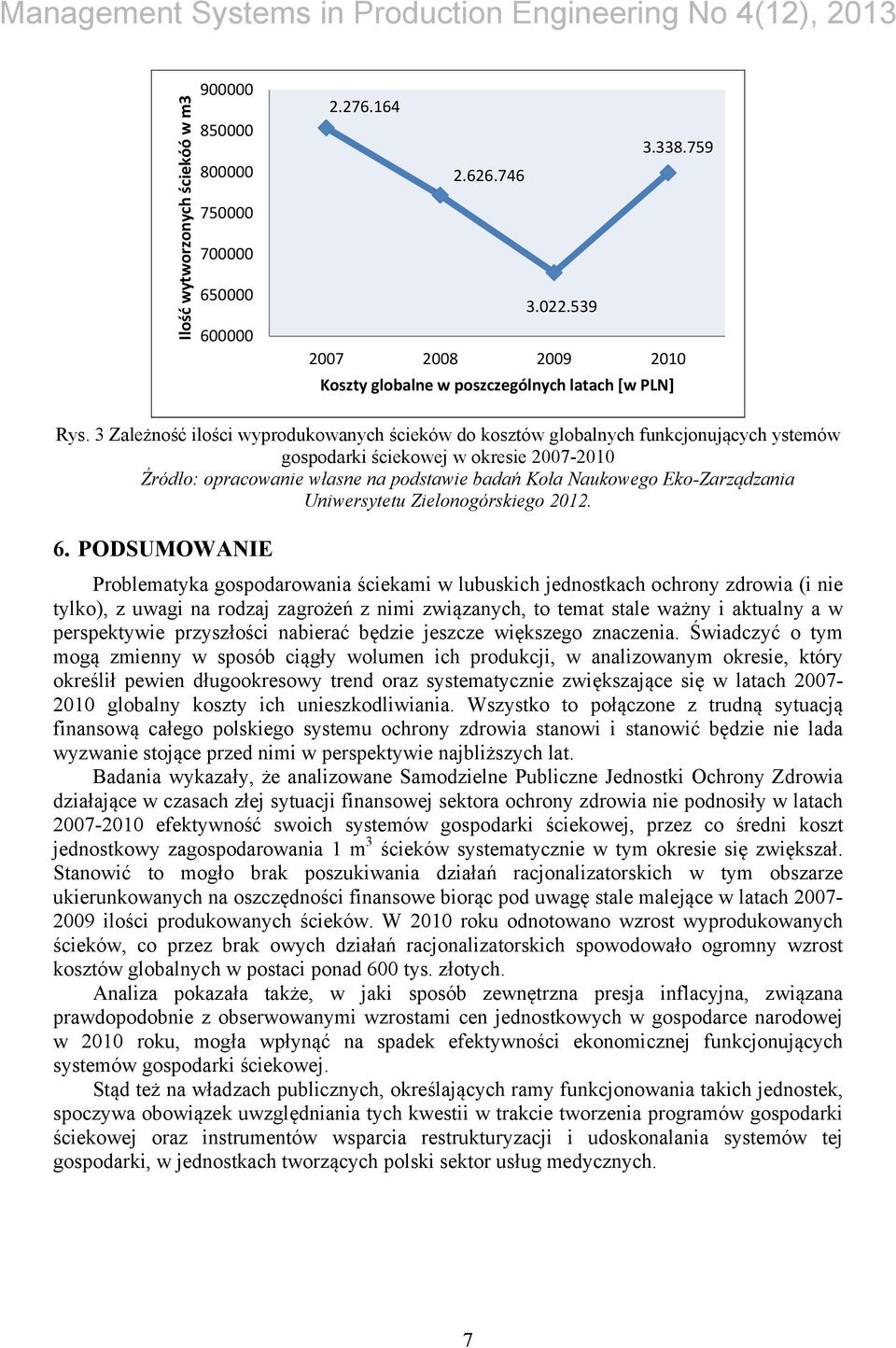 Eko-Zarządzania Uniwersytetu Zielonogórskiego 2012. 6.