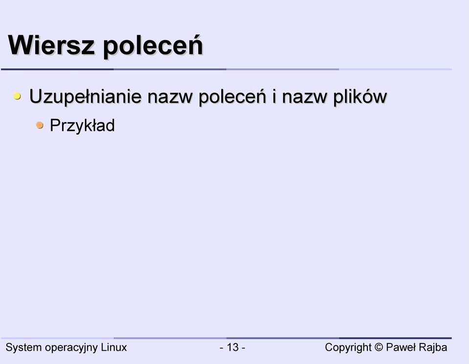 poleceń i nazw