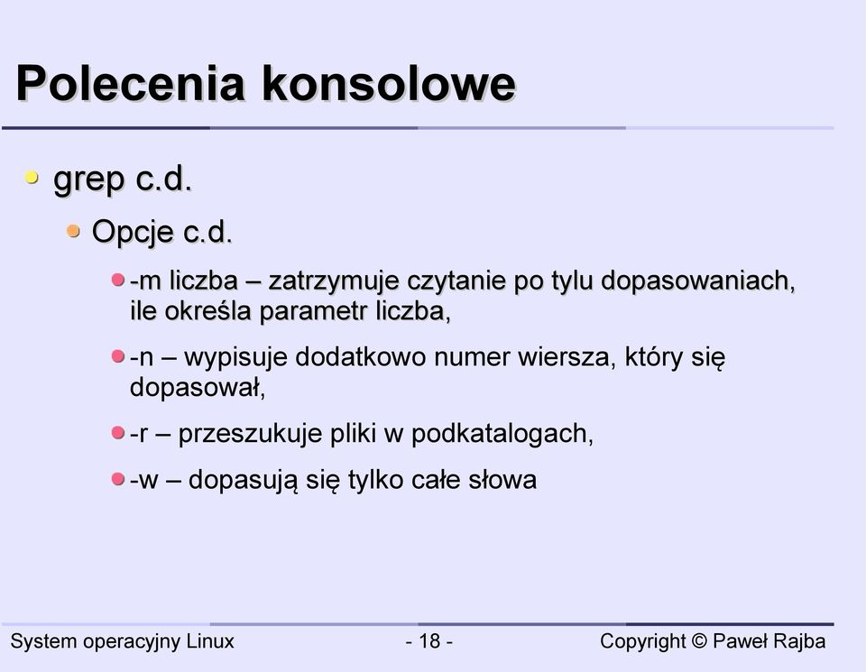 -m liczba zatrzymuje czytanie po tylu dopasowaniach, ile określa