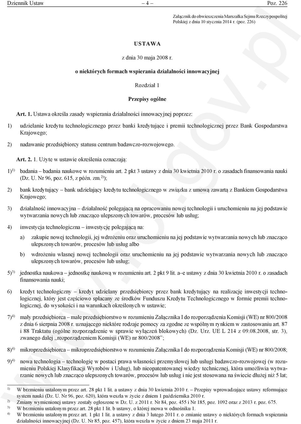 Przepisy ogólne Art. 1.
