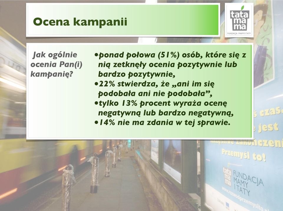 bardzo pozytywnie, 22% stwierdza, że ani im się podobała ani nie