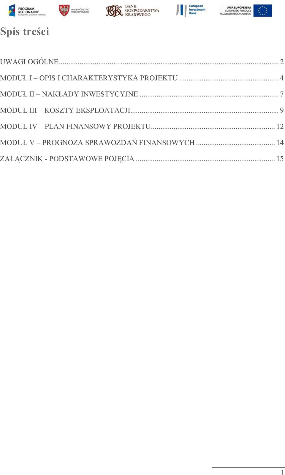 .. 4 MODUŁ II NAKŁADY INWESTYCYJNE.