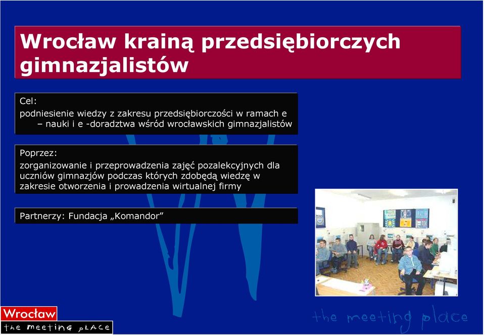 Poprzez: zorganizowanie i przeprowadzenia zajęć pozalekcyjnych dla uczniów gimnazjów