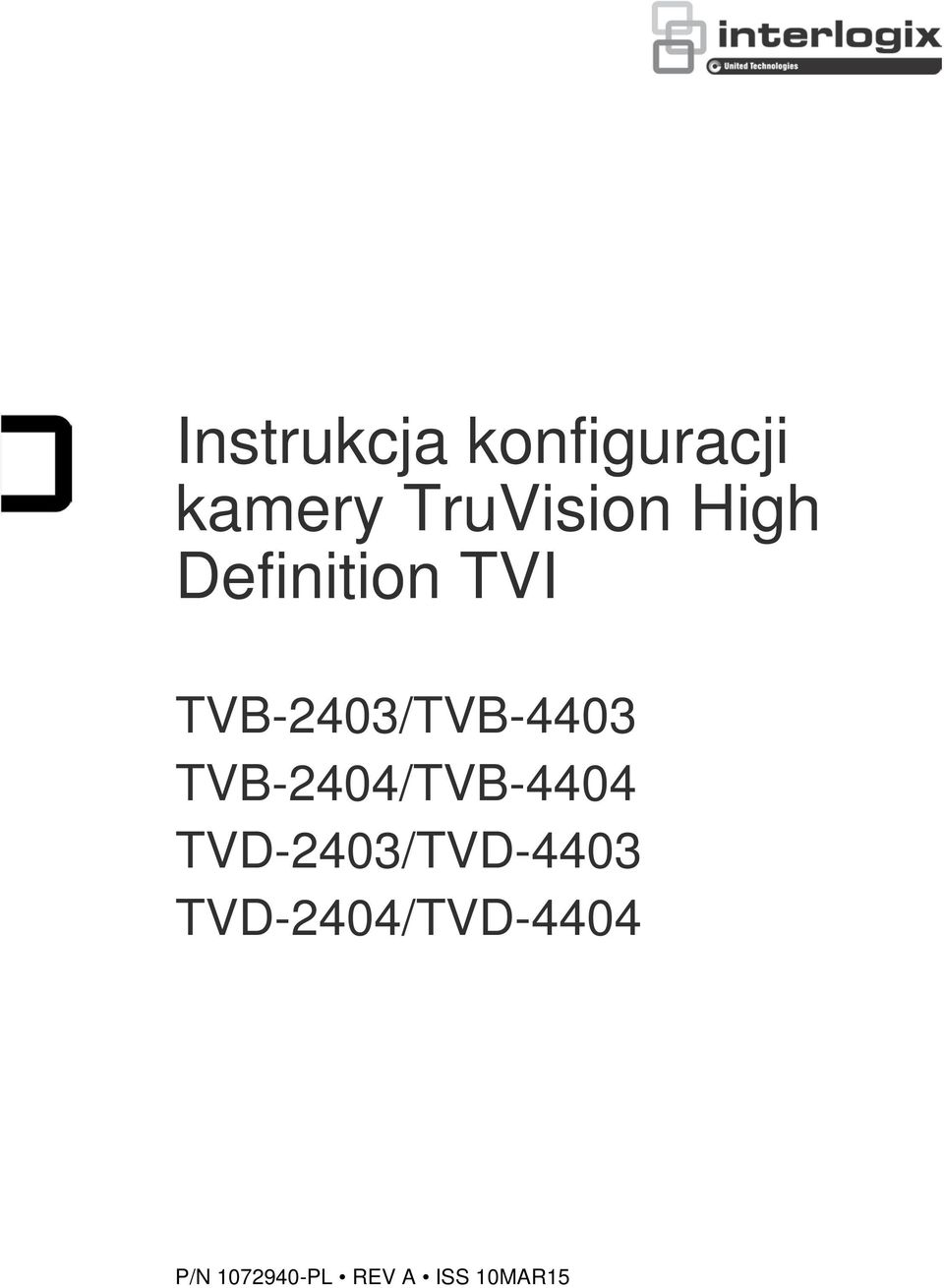 TVB-2404/TVB-4404 TVD-2403/TVD-4403