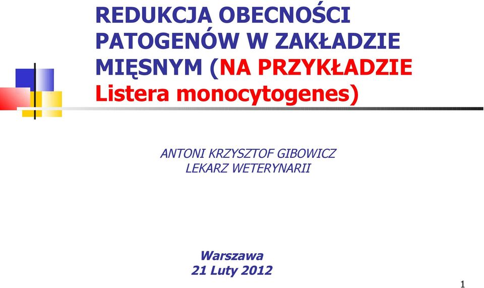 Listera monocytogenes) ANTONI