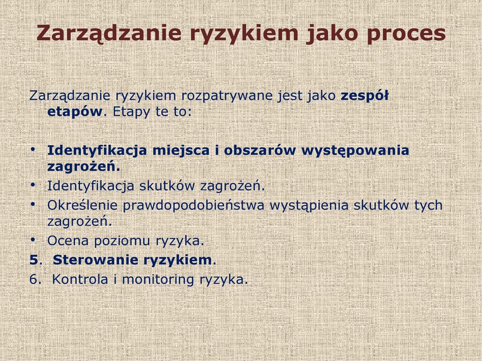 Identyfikacja skutków zagrożeń.