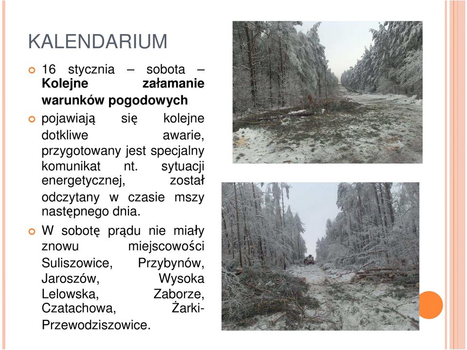sytuacji energetycznej, został odczytany w czasie mszy następnego dnia.