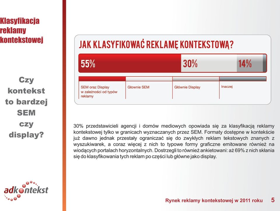 Formaty dostêpne w kontekœcie ju dawno jednak przesta³y ograniczaæ siê do zwyk³ych reklam tekstowych znanych z wyszukiwarek, a coraz wiêcej z nich to
