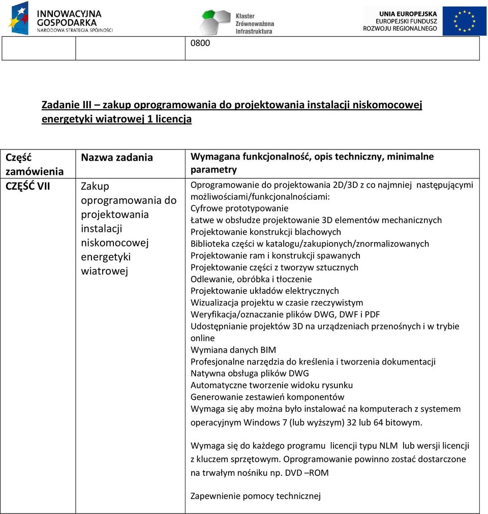 Biblioteka części w katalogu/zakupionych/znormalizowanych Projektowanie ram i konstrukcji spawanych Projektowanie części z tworzyw sztucznych Odlewanie, obróbka i tłoczenie Projektowanie układów