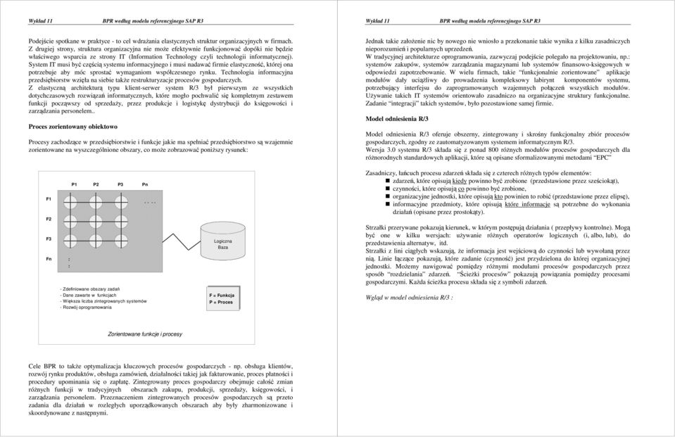 System IT musi być częścią systemu informacyjnego i musi nadawać firmie elastyczność,której ona potrzebuje aby móc sprostać wymaganiom współczesnego rynku.