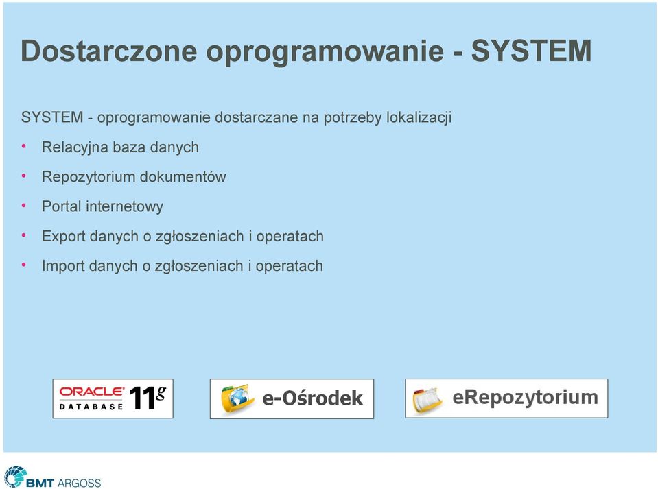 Repozytorium dokumentów Portal internetowy Export danych o