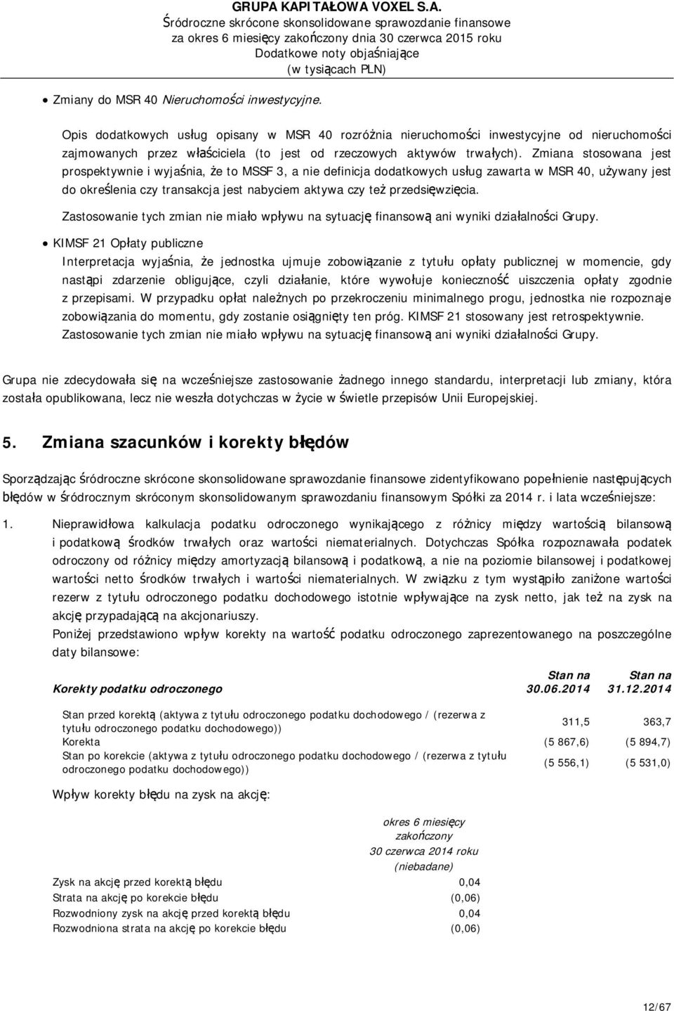 Zmiana stosowana jest prospektywnie i wyjaśnia, że to MSSF 3, a nie definicja dodatkowych usług zawarta w MSR 40, używany jest do określenia czy transakcja jest nabyciem aktywa czy też