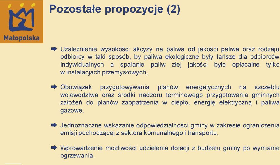 oraz środki nadzoru terminowego przygotowania gminnych założeń do planów zaopatrzenia w ciepło, energię elektryczną i paliwa gazowe, Jednoznaczne wskazanie