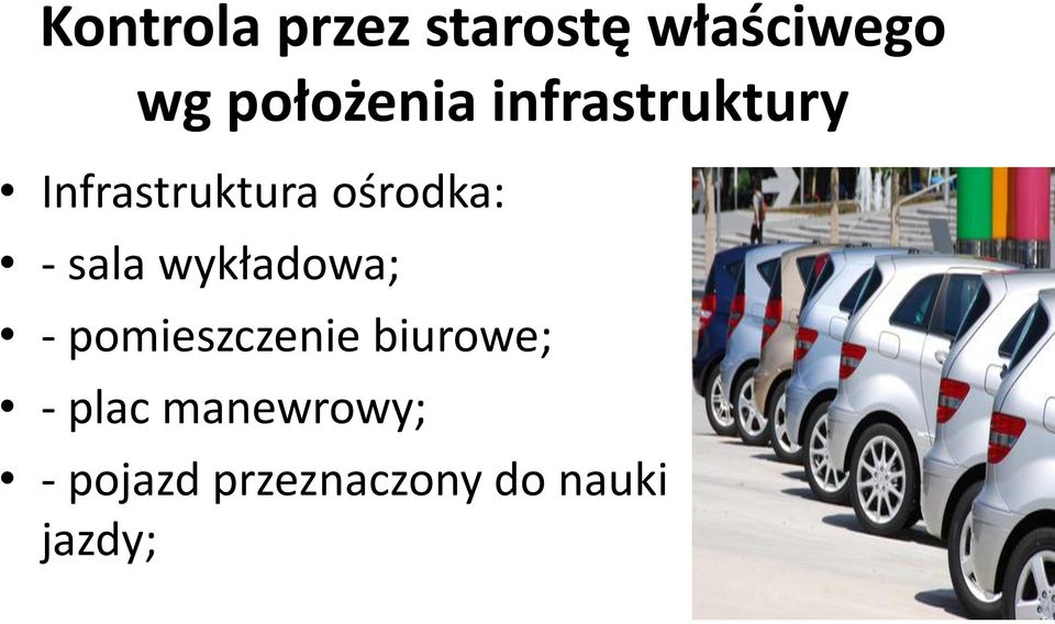 ośrodka: - sala wykładowa; - pomieszczenie