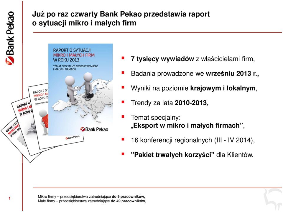 , Wyniki na poziomie krajowym i lokalnym, Trendy za lata 2010-2013, Temat specjalny: Eksport w mikro i małych firmach, 16