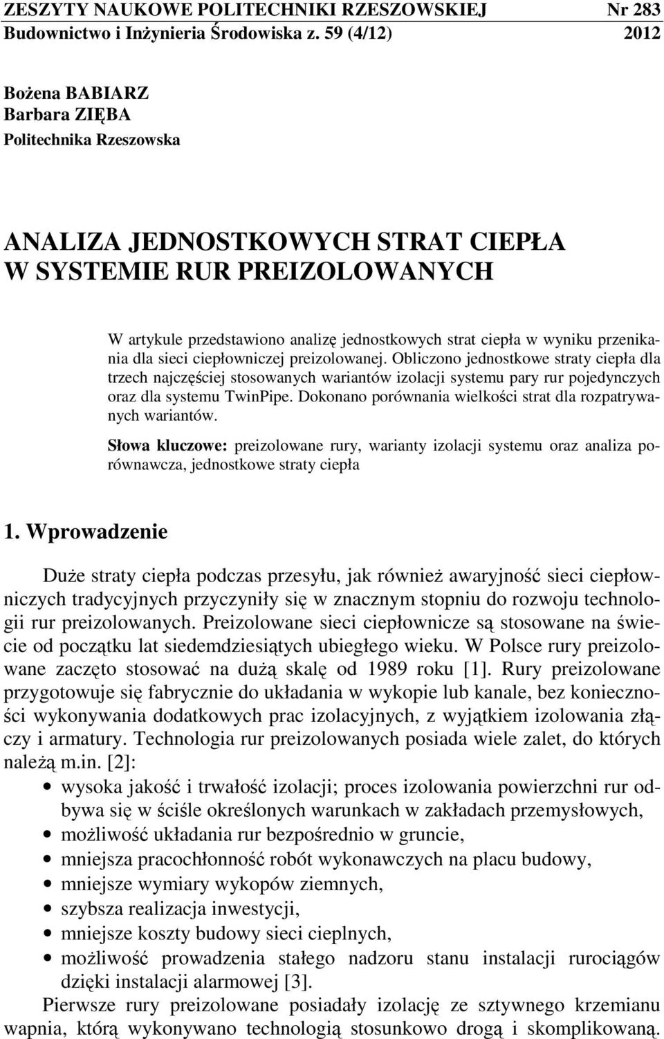 wyniku przenikania dla sieci ciepłowniczej preizolowanej.