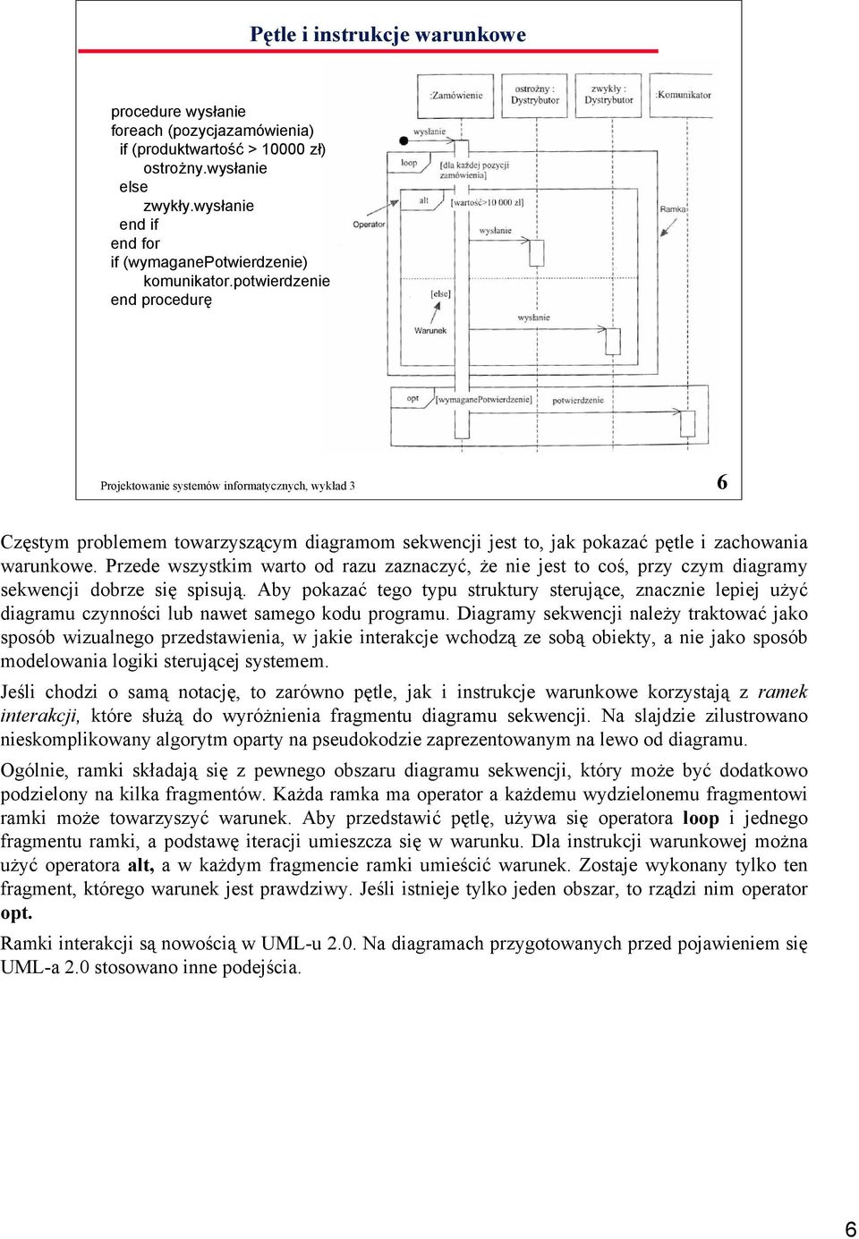 Przede wszystkim warto od razu zaznaczyć, że nie jest to coś, przy czym diagramy sekwencji dobrze się spisują.