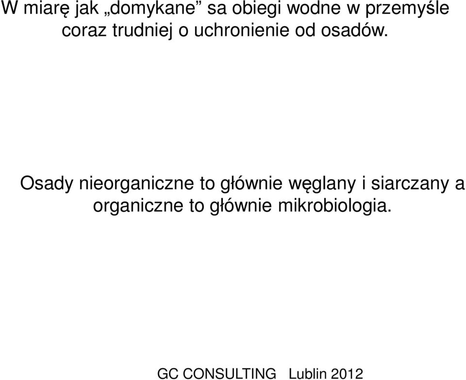 osadów.